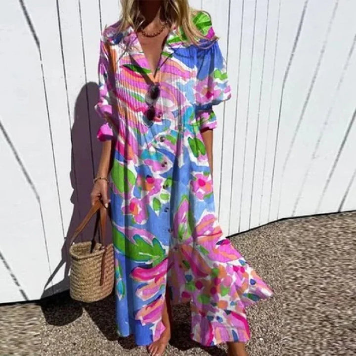 Poppy Boho Long Summer Dress - Elena Harper