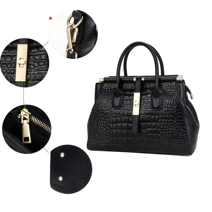 Women's Stylish Handbag with Elegant Embossed Design