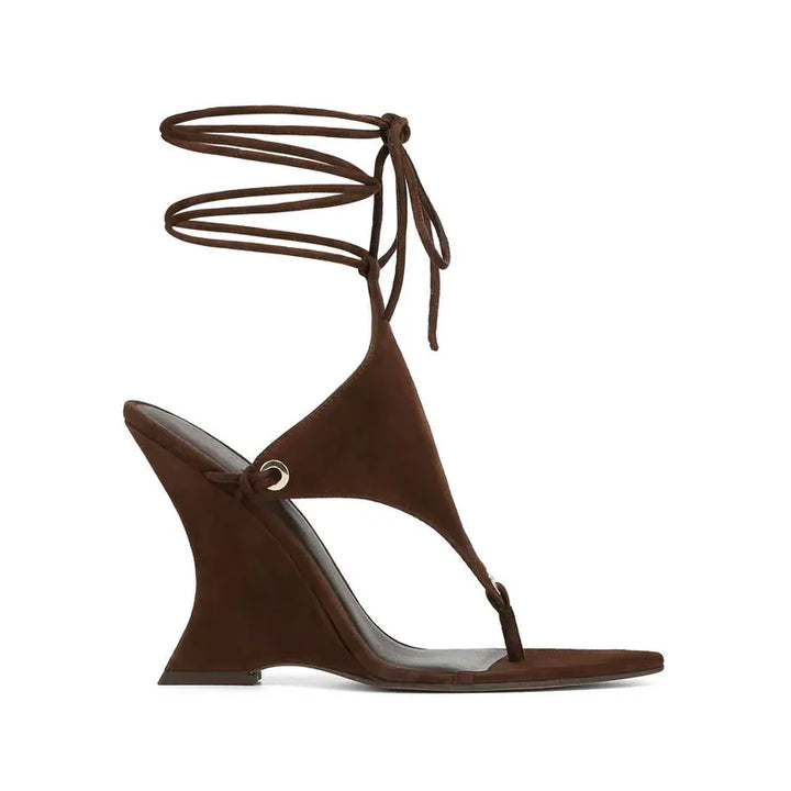 Salvina Soft Suede Sandals, view 6 - Elena Harper