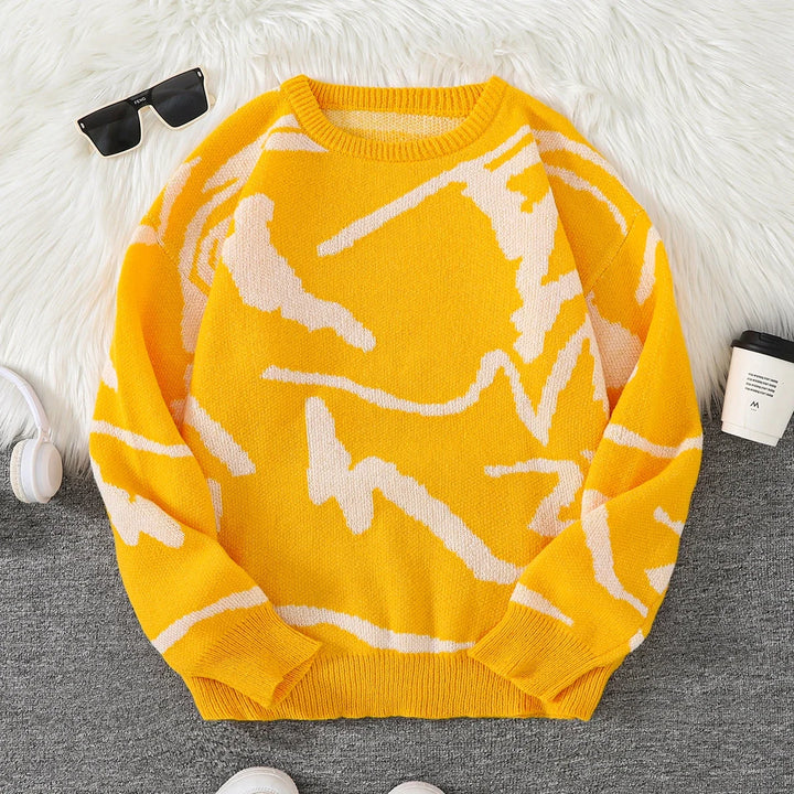 Marino Abstract and Comfortable Sweater, view 10 - Elena Harper