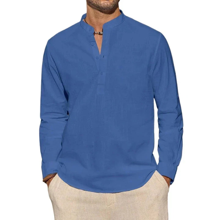 ELENA HARPER™  |  COTTON HENLEY SHIRT FOR MEN