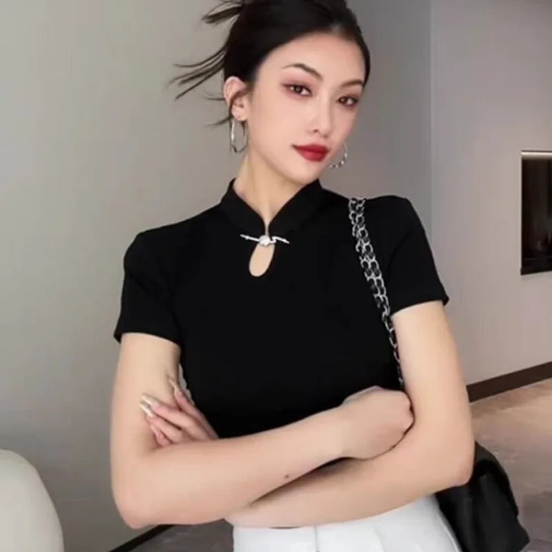 Cosima Elegant Silk Blouse, view 2 - Elena Harper