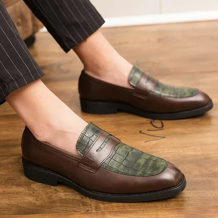 Ezequiel Crocodile Loafers, view 4 - Elena Harper