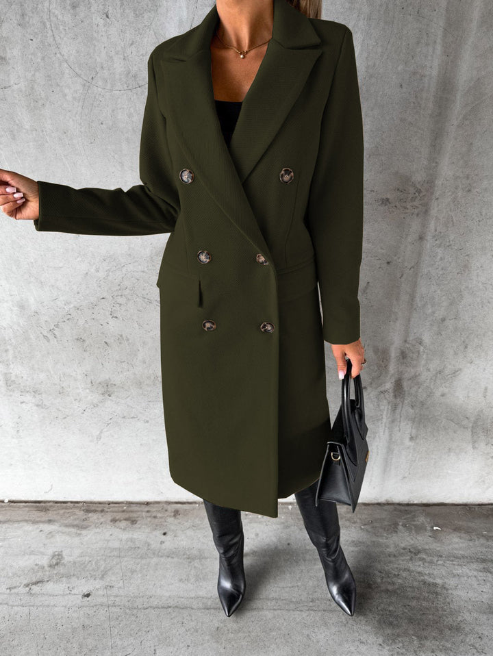 Averra Classic Elegant Long Coat - Elena Harper