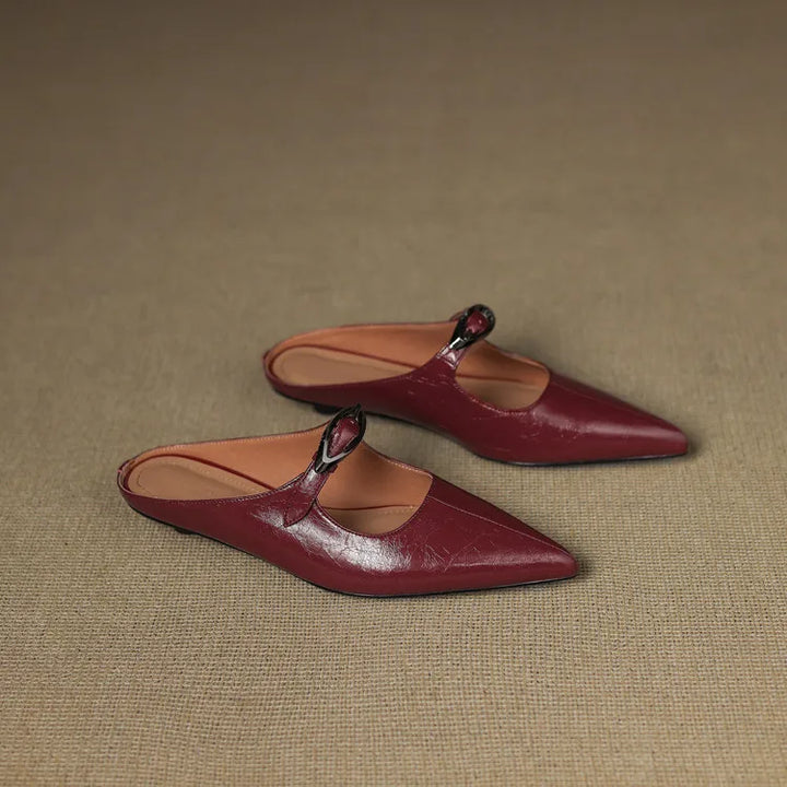 Clara Natural Leather Mules, view 5 - Elena Harper