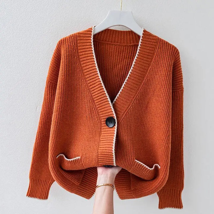 Nériza Elegant Oversized Cardigan, view 4 - Elena Harper
