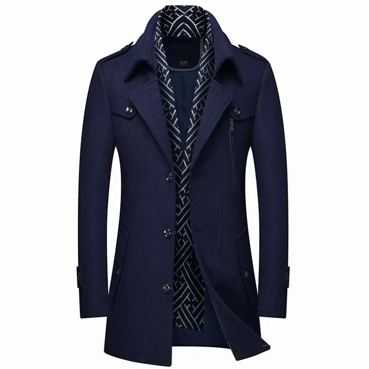 Winter Wool Coat for Men - Elena Harper