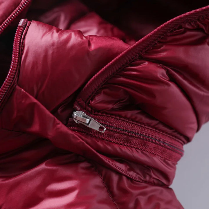 Ultra-Lightweight Winter Jacket with Removable Collar and Down Insulation, view 4 - Elena Harper