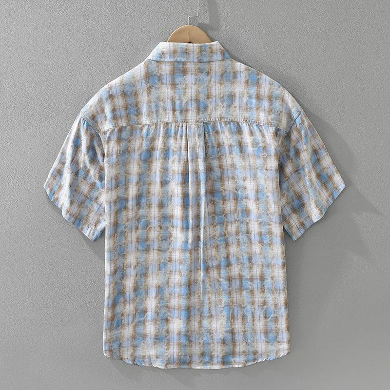 Retro Check Shirt for Men - Elena Harper