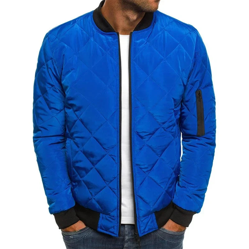 Christian | Men's Quilted Bomber Jacket with Zipper
