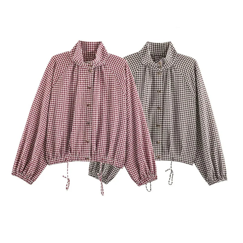 Juna Soft Gingham Jacket - Elena Harper