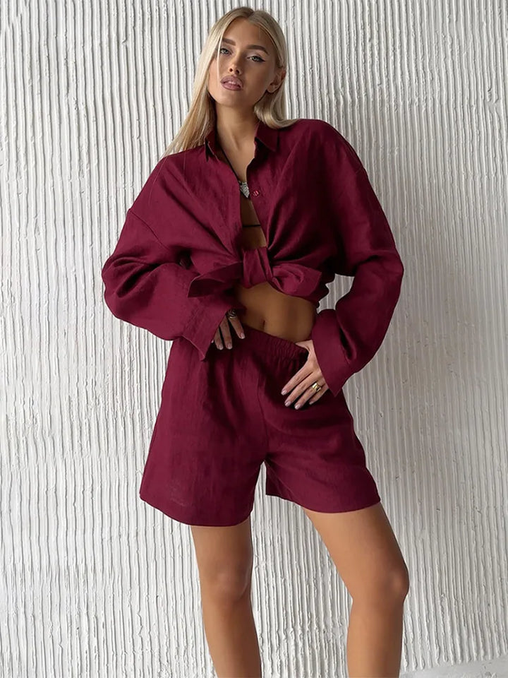 Amidala Linen Breezy Set, view 8 - Elena Harper