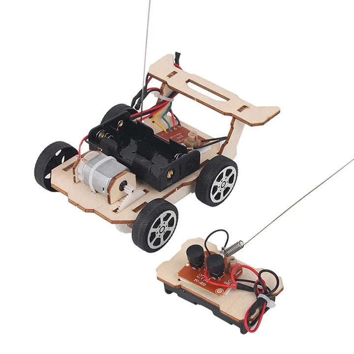 Kid's Educational Wooden Electric Toy Boat Building Kit