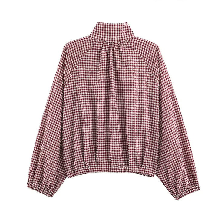 Juna Soft Gingham Jacket, view 3 - Elena Harper