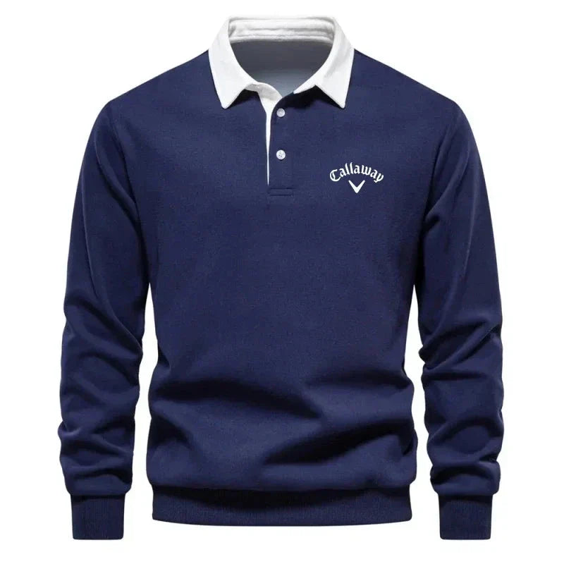 LAURENT MONACO | POLO SWEATER WITH REFINED CONTRASTS
