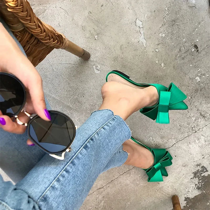 Kora Smooth Satin Sandals (High 1.5cm), view 4 - Elena Harper