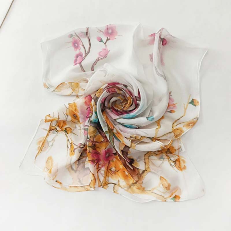 Vintage Floral Print Scarf