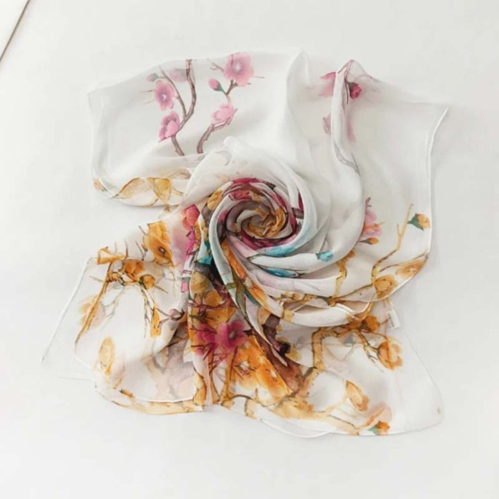 Vintage Floral Print Scarf