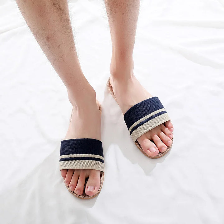 Edmondo Soft Cotton Sandal, view 3 - Elena Harper