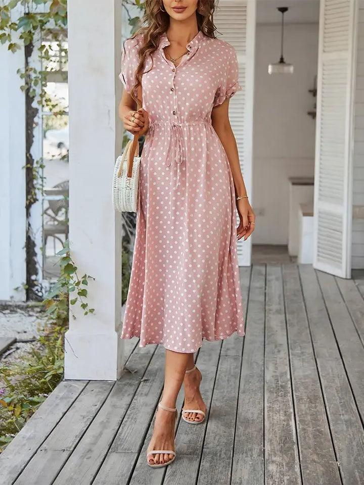 Dotarie Polka Midi Shirt Dress - Elena Harper