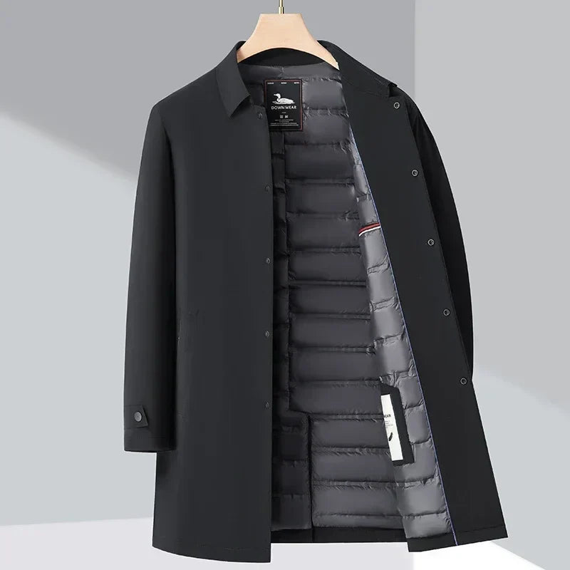 Insulated Trench Coat for Men - Elena Harper