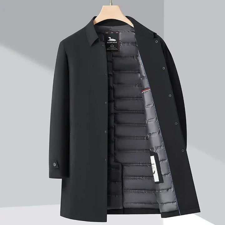 Insulated Trench Coat for Men - Elena Harper