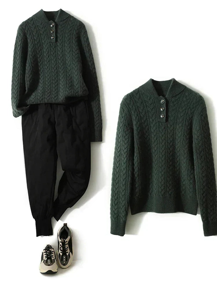 Arden Button-Up Sweater - Elena Harper