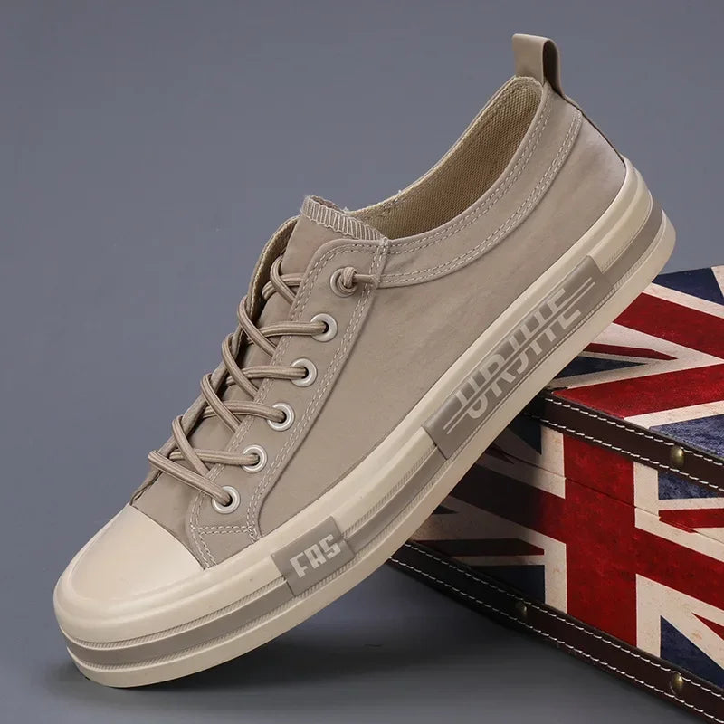Savino Comfortable Canvas Sneakers, view 5 - Elena Harper