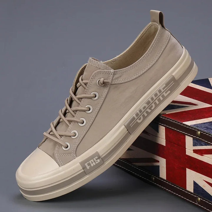 Savino Comfortable Canvas Sneakers, view 5 - Elena Harper