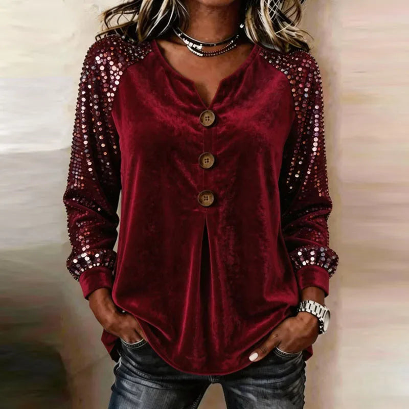Sparkly Velvet Top for Women