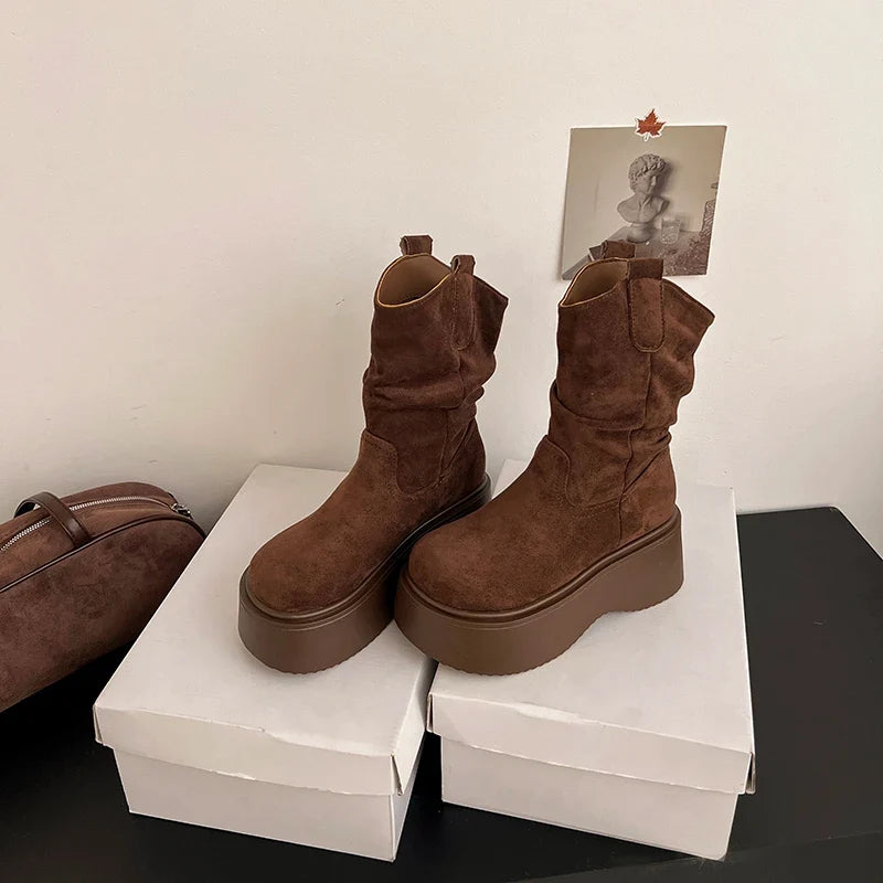 Dea Comfortable Leather Boots, view 6 - Elena Harper