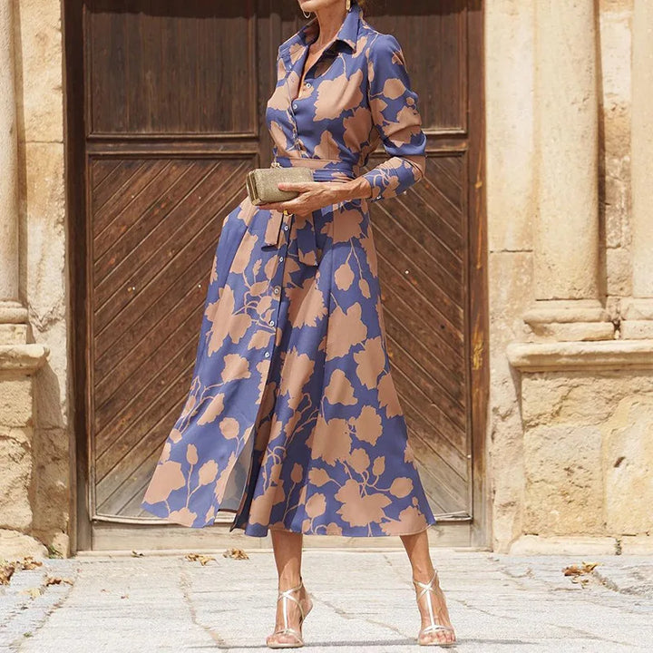 Blair Elegant V-neck Dress - Elena Harper