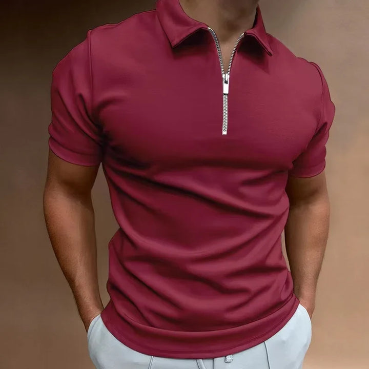 Hugo Luxurious Zip Polo, view 5 - Elena Harper