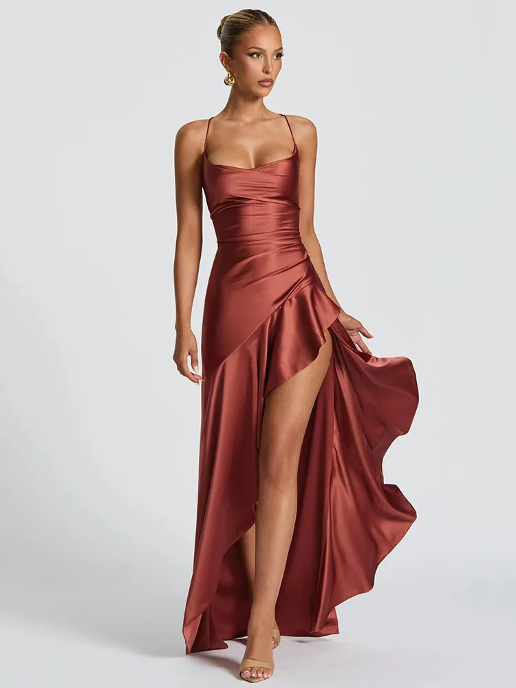 Helga | Women's Dress for Wedding Guests with Spaghetti Straps