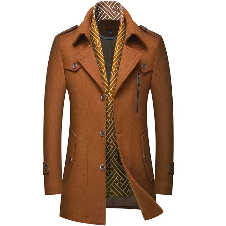 Winter Wool Coat for Men - Elena Harper