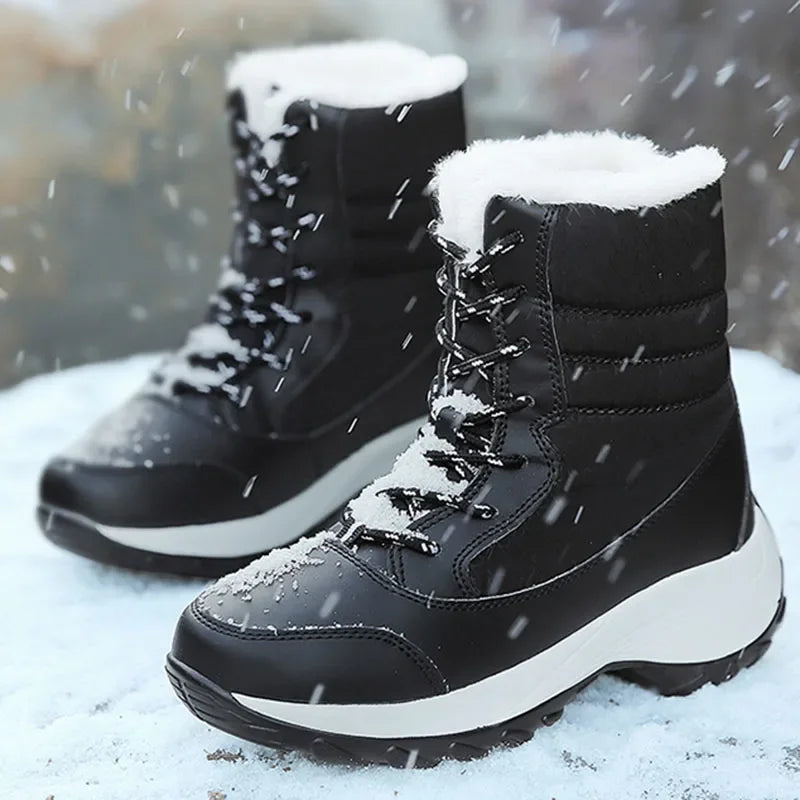 Women's Fur-Lined Platform Snow Boots Perrienne, view 5 - Elena Harper