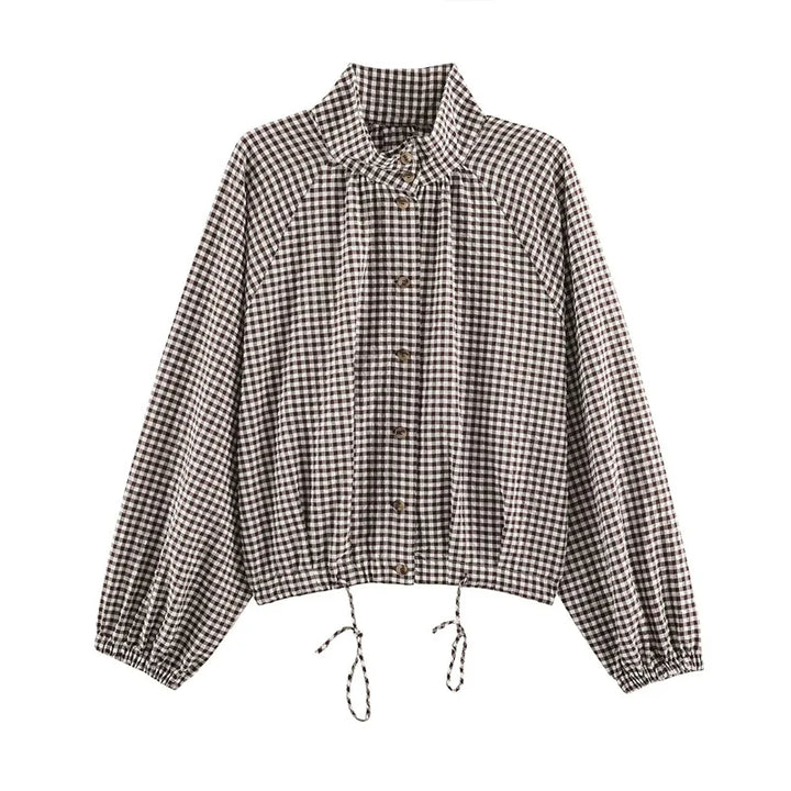 Juna Soft Gingham Jacket, view 4 - Elena Harper