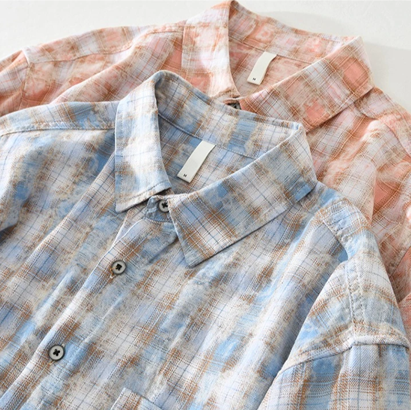 Retro Check Shirt for Men - Elena Harper