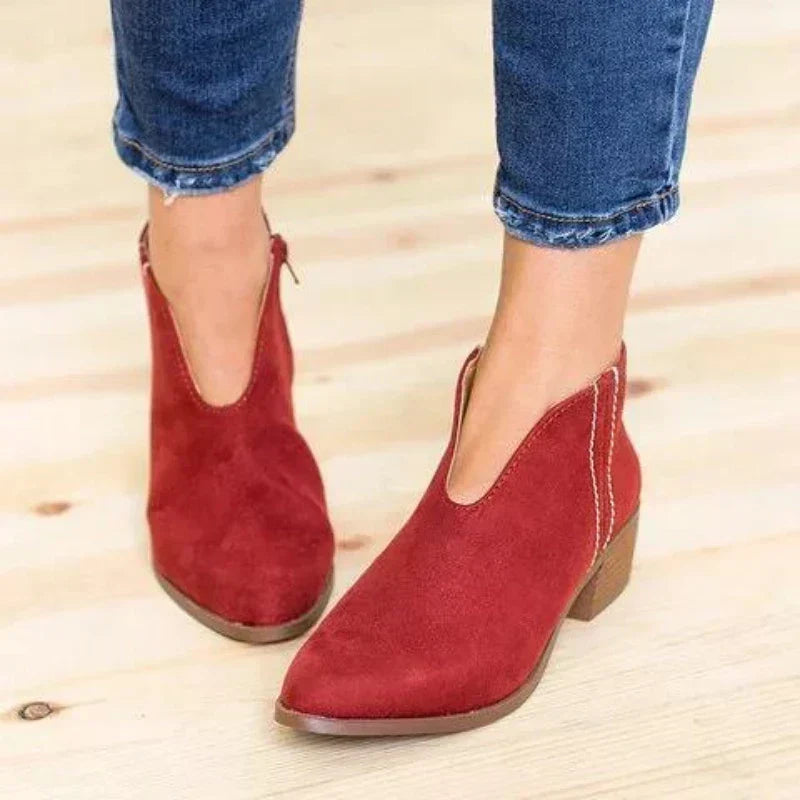 Clara Cut Out Ankle Boots with Breathable Panels for Women - Elena Harper