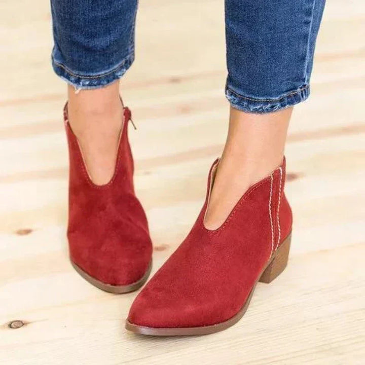 Clara Cut Out Ankle Boots with Breathable Panels for Women - Elena Harper