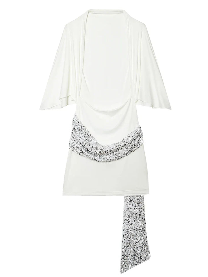 Eleonora Mini Silk Dress, view 3 - Elena Harper