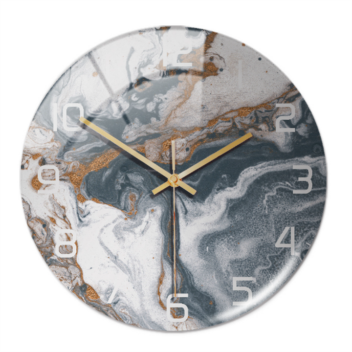 Elegant Marble-Effect Wall Clock – MarbleTime