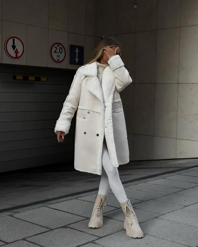 Long Faux Fur Coat for Women Luxurious Comfort for Winter, view 2 - Elena Harper