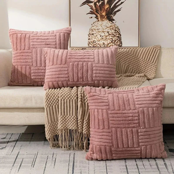 Faux Fur Plush Pillow Covers, view 6 - Elena Harper