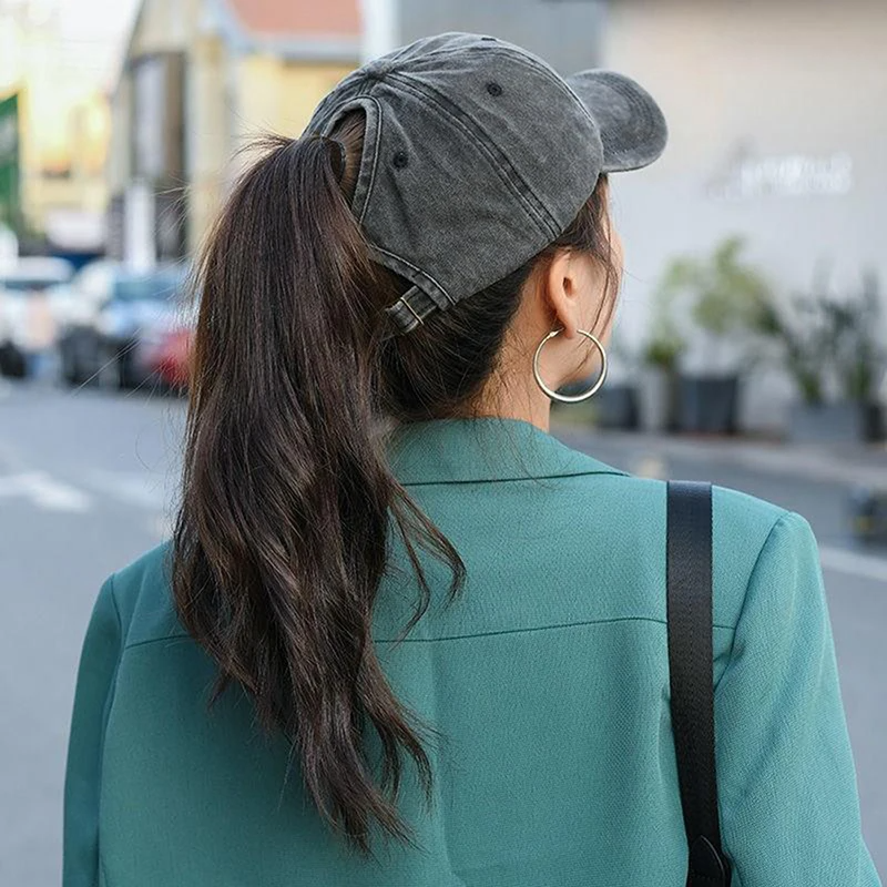 Women's Ponytail Baseball Cap - Breathable Comfort & UV Protection