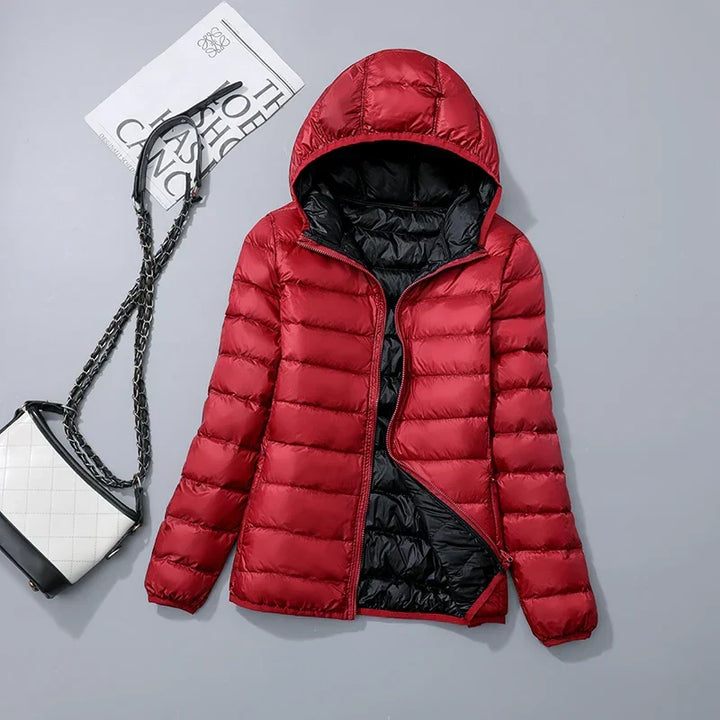 Reversible Down Jacket with Hood Soraya, view 10 - Elena Harper