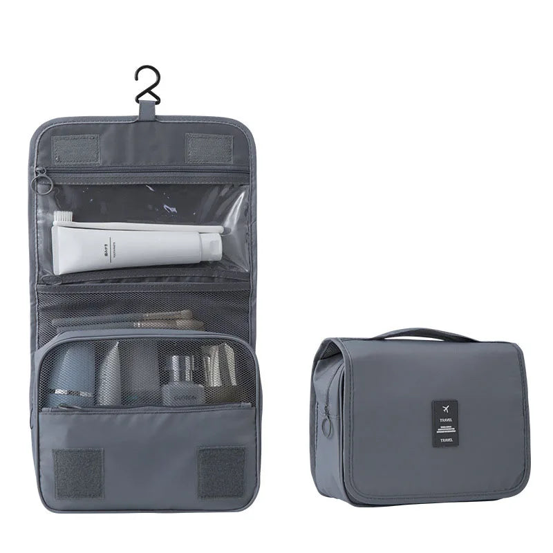 Hanging Travel Toiletry Bag 6 Compartments & Wet Pocket Compact & Versatile Waterproof Polyester, view 5 - Elena Harper