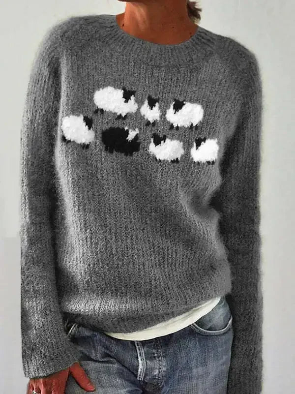 Clair Striped Sweater Autumn with Patterns Mavelle - Elena Harper