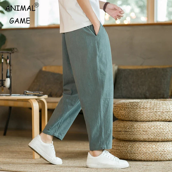 Alphonsus Casual Linen Pants - Elena Harper