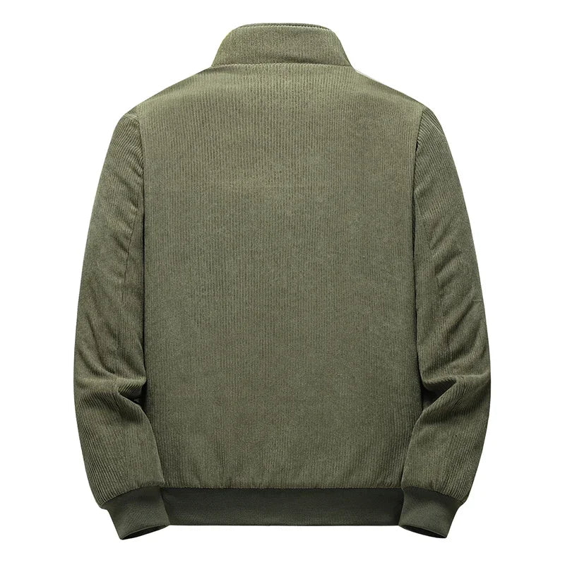 Laurent Monaco Fleece Jacket with Corduroy for Men, view 6 - Elena Harper